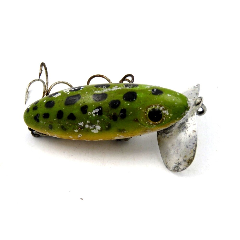 Vintage Fred Arborgast Jitterbug Frog Pattern Fishing Lure